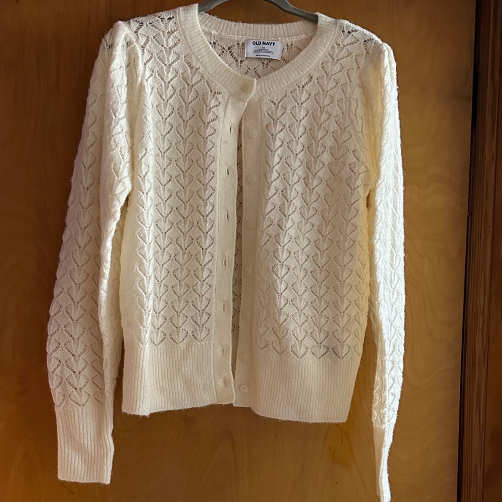 Old Navy Women's Ivory Cardigan
